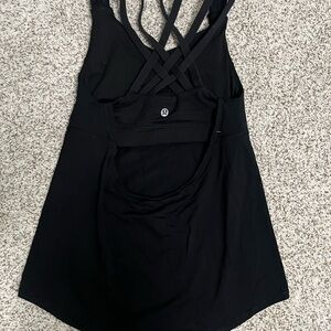 Lululemon Athletica Black Tank Top with built in support bra